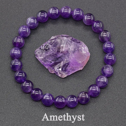 Bracelet en Perles - NaturalStoneBracelet™ - Amethyst - Magie et Mystère