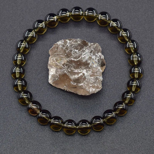 Bracelet en Perles - NaturalStoneBracelet™ - Cristal de thé - Magie et Mystère